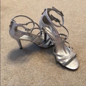 silver tone heels